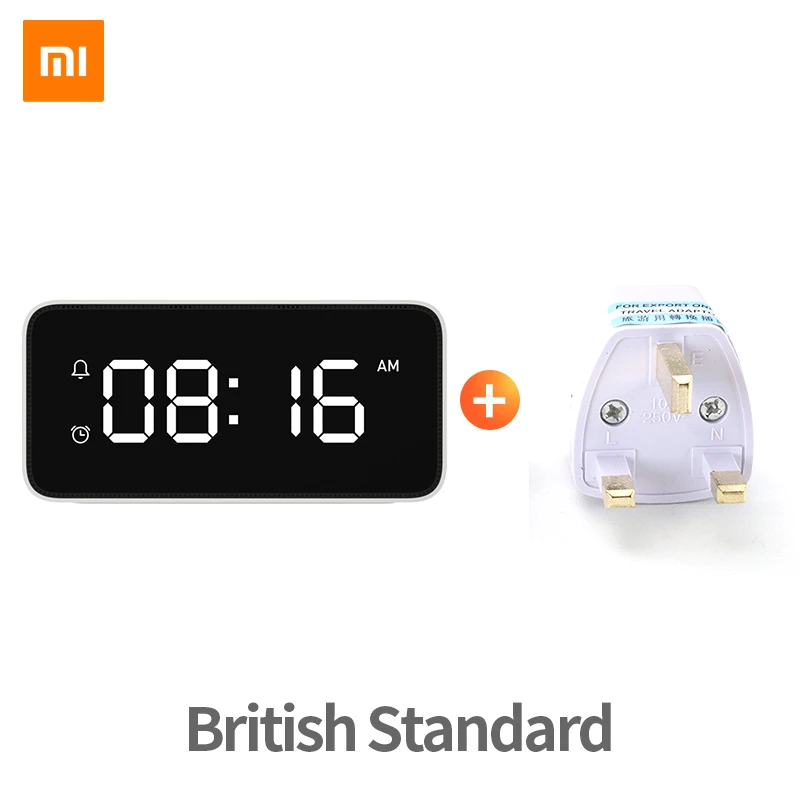European standard Xiao mi смарт-будильник голосовые вещательные часы ABS настольные часы Dersktop автоматическая калибровка mi домашнее приложение - Цвет: European standard