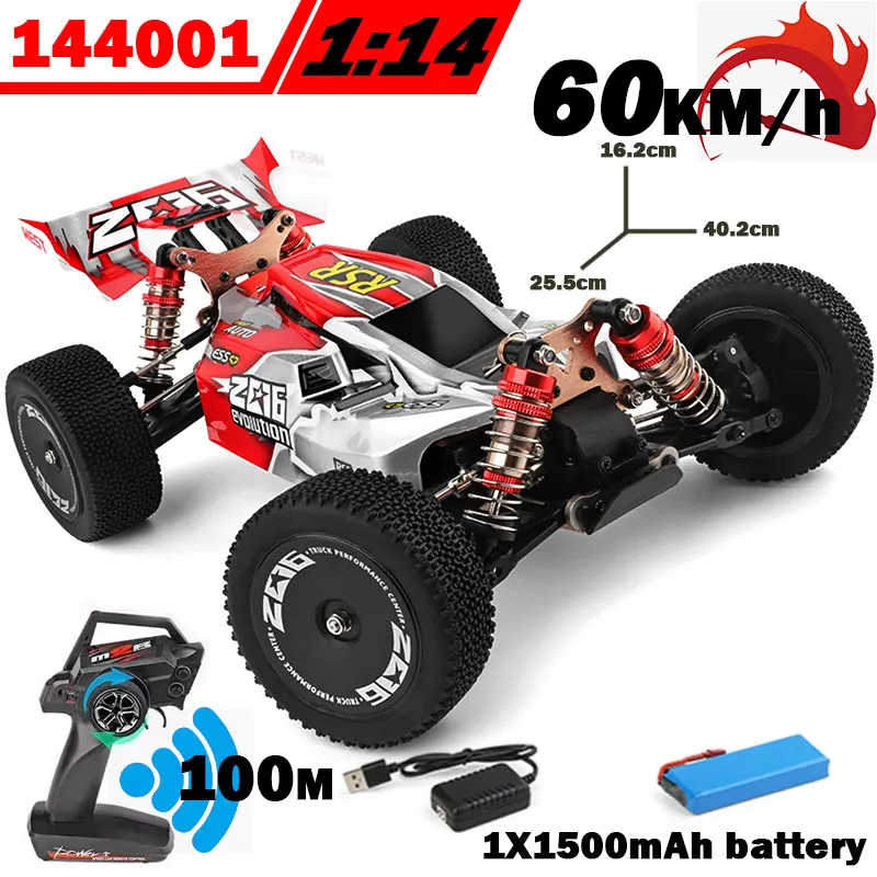 

Wltoys XKS 144001 Fast RC Car 60km/h High-Speed 1/14 2.4GHz RC Buggy 4WD Racing Off-Road Drift Car RTR Toys For Kids Adults