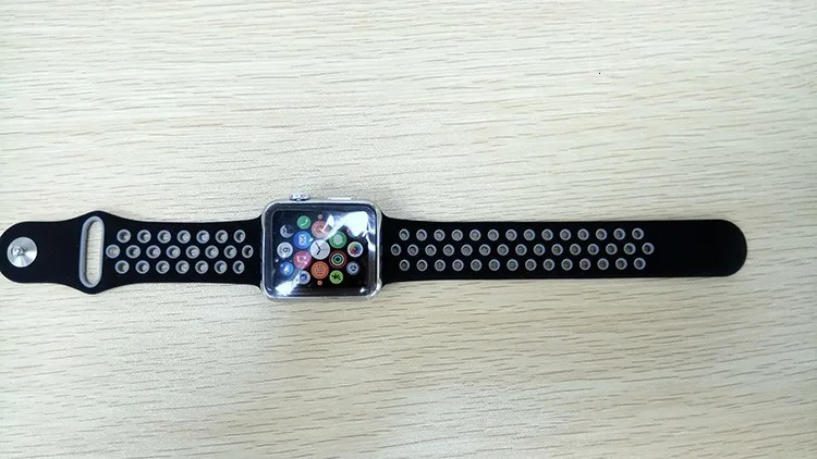 FOHUAS бренд Кремния спортивный ремешок красочный наручный ремешок для Apple Watch, 38, 42 мм черный/Вольт браслет Watch Series 2 и 1 наручных часов iwatch, ремешок для часов