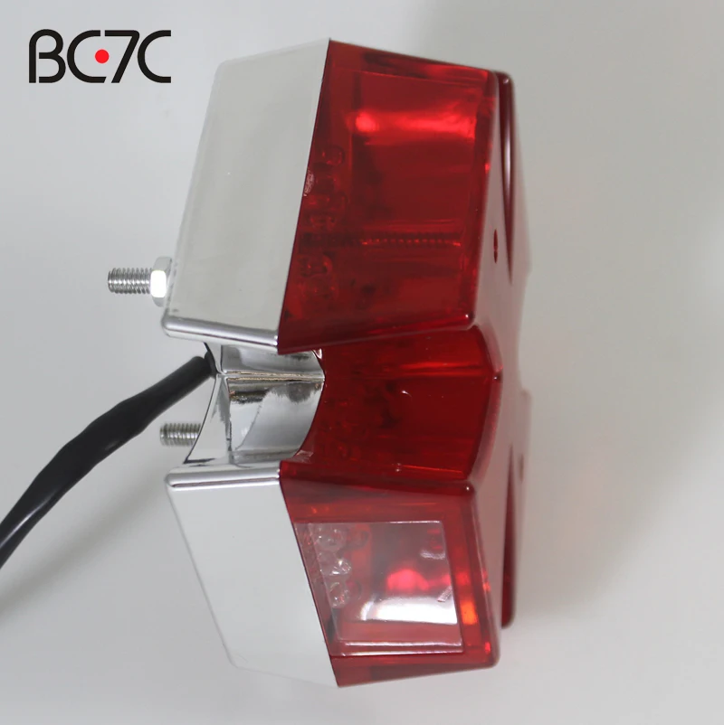 Универсальный мотоциклетный Ретро задний фонарь модифицированный Красный