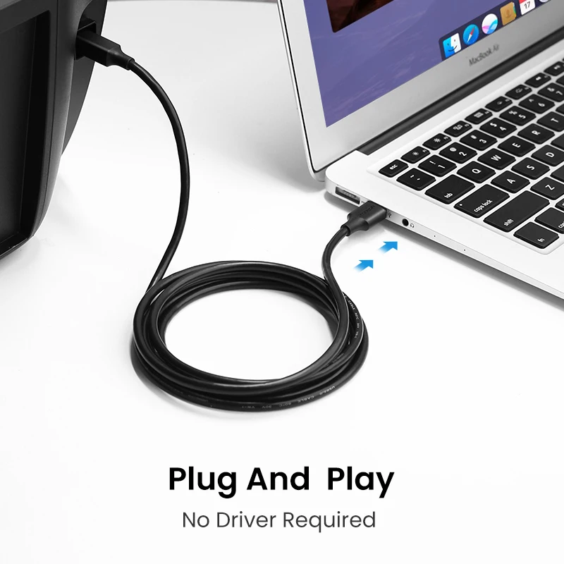 Ugreen USB кабель USB для принтера Тип B папа-папа USB 3,0 2,0 кабель для Canon Epson hp ZJiang принтер этикеток ЦАП USB принтер