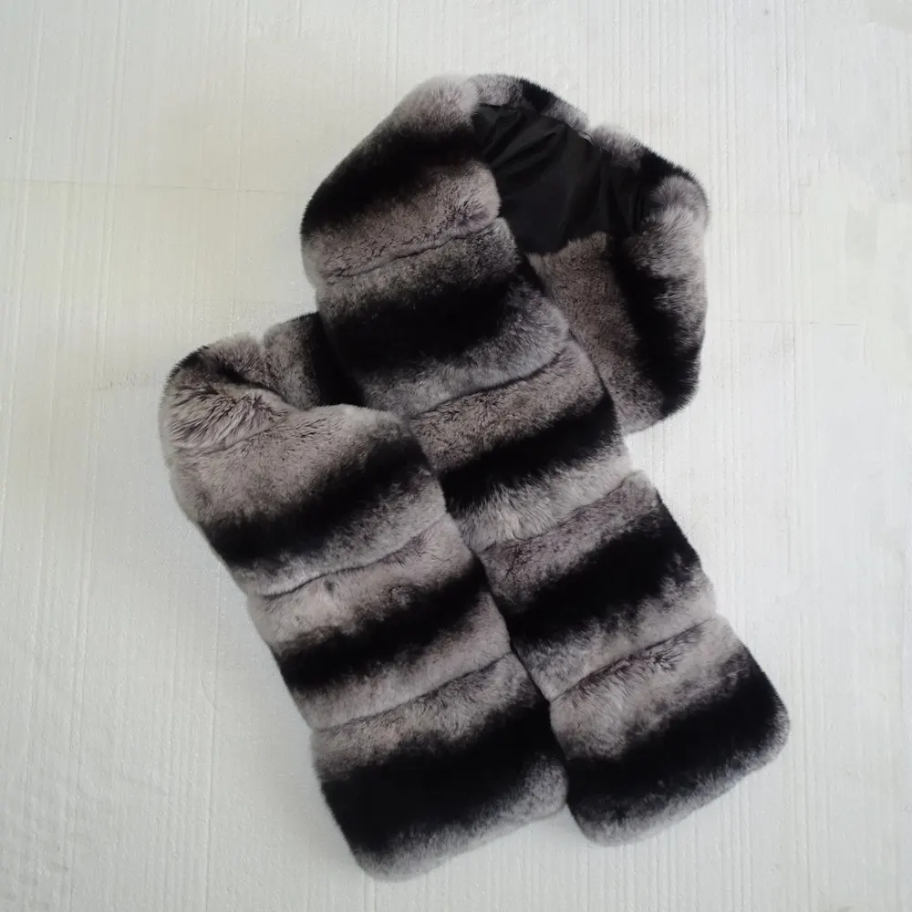 Настоящий мех кролика шарф из натурального меха унисекс 120 см длинные Ширина (13