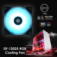 id cooling df 12025 rgb pwm fan 120mm addressable rgb cooling fan for pc case water cooling system waterblock