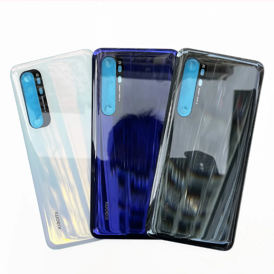 100% Оригинальный стеклянный задний корпус для Xiaomi Mi Note 10 lite задняя крышка