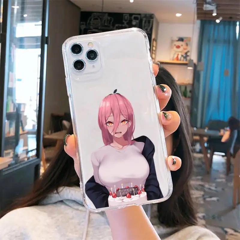 

Sexy temptation Amine woman girl Pink Phone Case Transparent soft For iphone 5 6 7 8 11 12 s c se plus mini x xs xr pro max