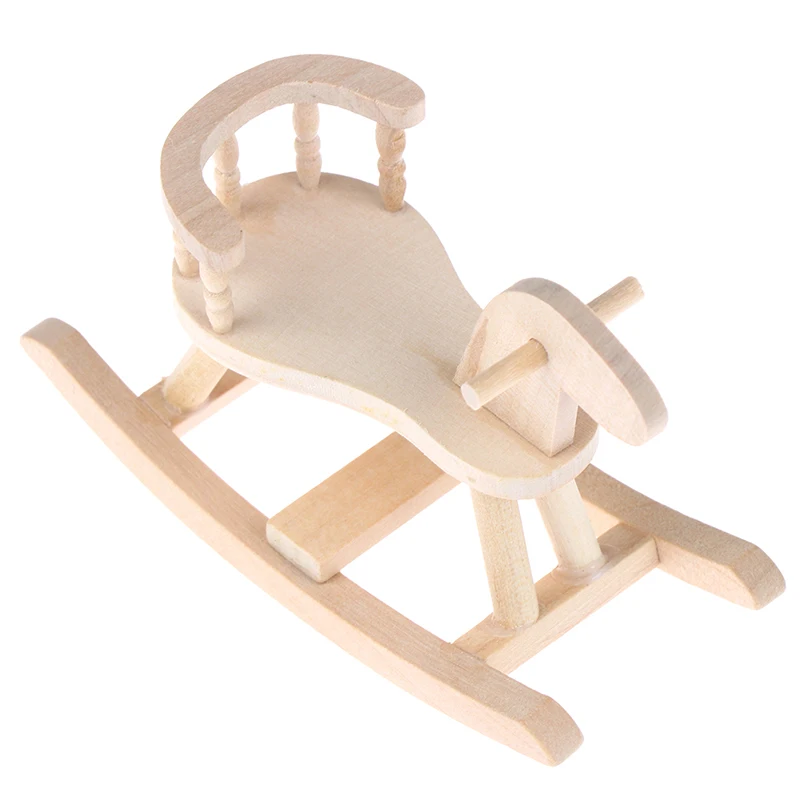 

1/12 миниатюрный деревянный стул-качалка для кукольного домика льчик лошадка распродажа мебели для детской комнаты