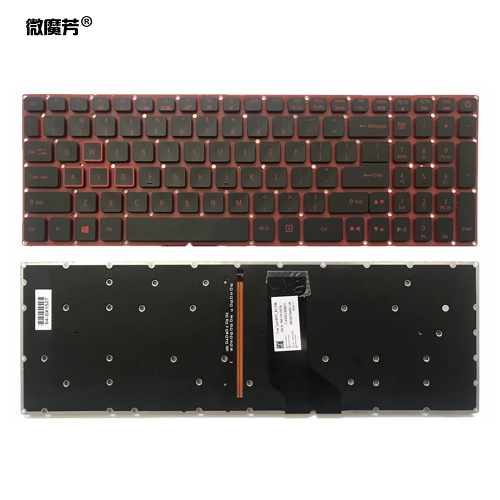 Клавиатура для ноутбука US AN515 51 Acer Nitro 5 52 клавиатура черная с