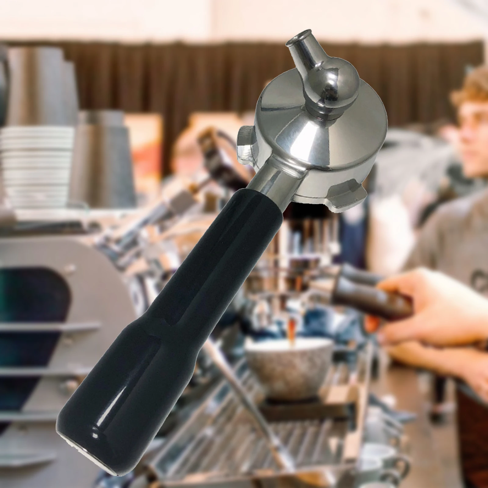 

Stainless 54mm Portafilter Basket with Handle for Expobar E61 Coffee Maker