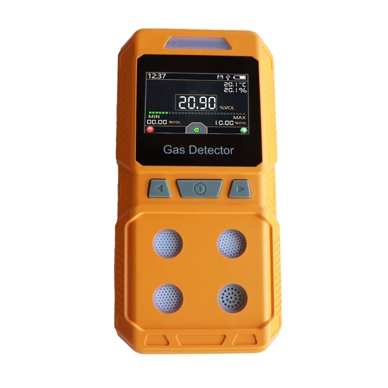 

2021 New Combustible Gas Leak Detector Portable 4 in 1 Gas Detector Rechargeable O2 CO