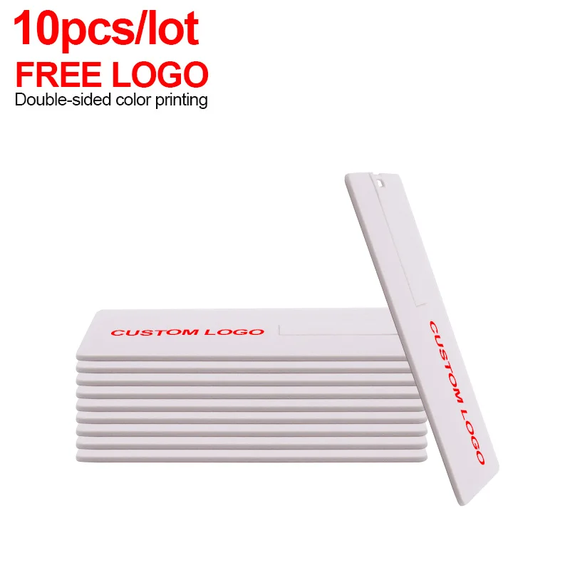 

10pcs/lot Pen Drive 128GB Super Slim Bank Credit Card Pendrive 16GB 8GB Cle USB Flash Drive 32GB 64GB free logo USB 2.0 gift
