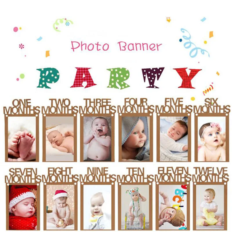 1 шт. принадлежности для празднования дня рождения ребенка год 12 месяцев