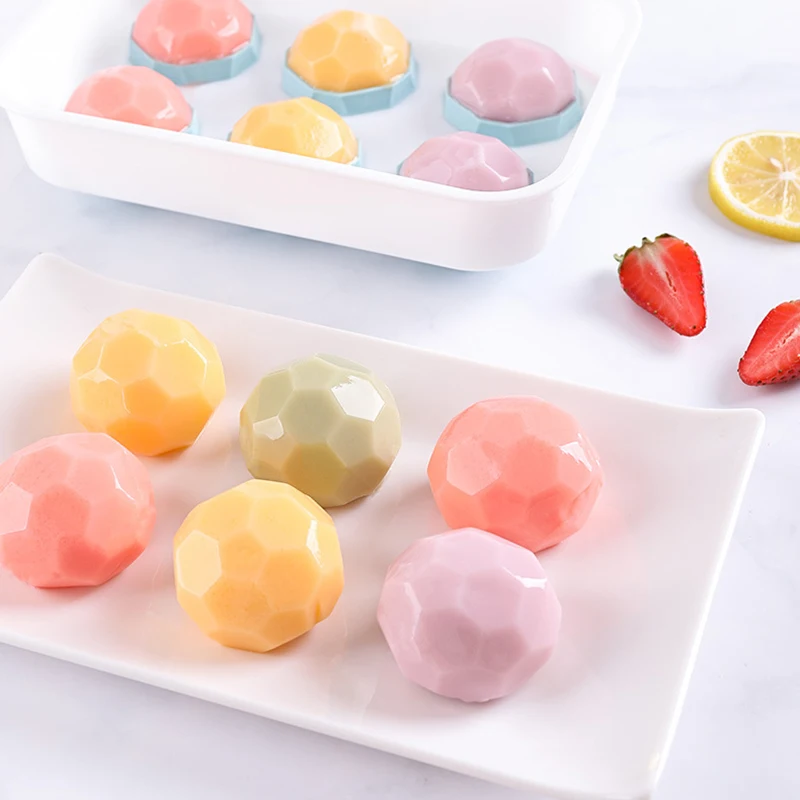 

2 Pack Ice Cubes Trays with Lid Food-Grade Silicone Ice Cubes Mold Round/Square Big Ice Balls Mould Reusable ANDF889
