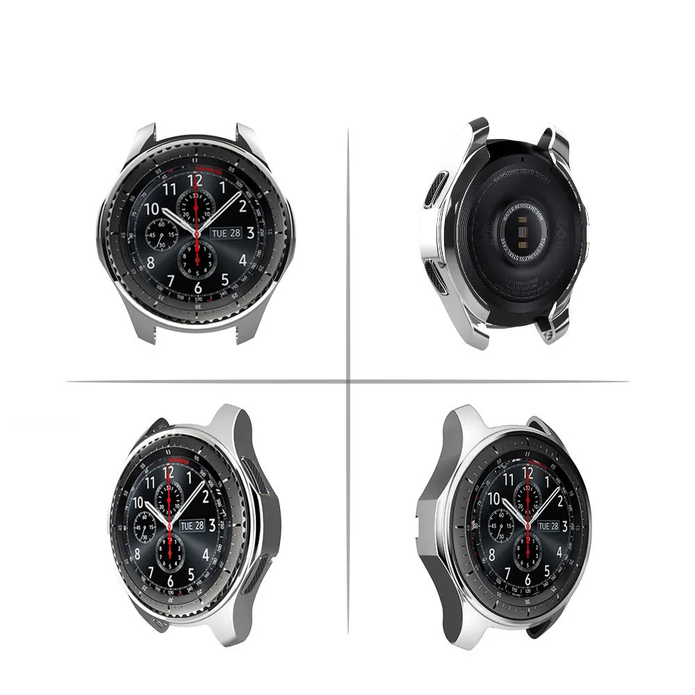 Чехол gear S3 frontier для samsung Galaxy Watch, 46 мм, 42 мм, ремешок, покрытие из мягкого ТПУ, универсальный защитный чехол, рамка