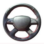 Чехол рулевого колеса автомобиля для Skoda Octavia Fabia Rapid Superb Yeti, индивидуальное самодельное рулевое покрытие из микрофибры, Ручное шитье