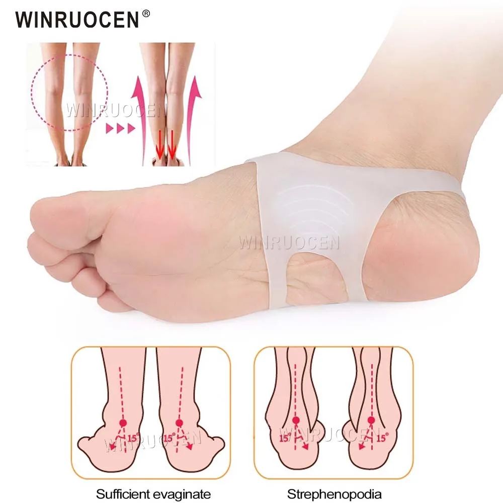 

Silicone Gel Orthotics Insoles Pads For Shoes Inserts Bandage Varus Valgus Corrector O-leg Orthopedic Braces Foot Shoe Insole