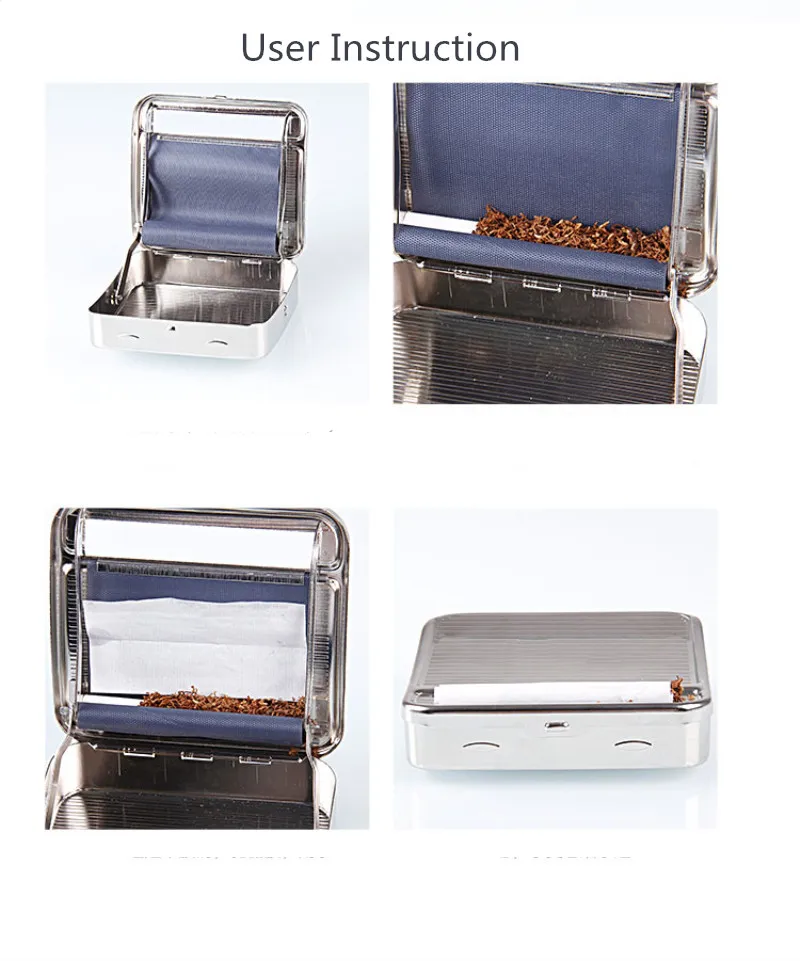 

New 70mm/78mm/110mm Metal Automatic Cigarette Tobacco Smoking Rolling Machine Roller Box Cigarette Accessories
