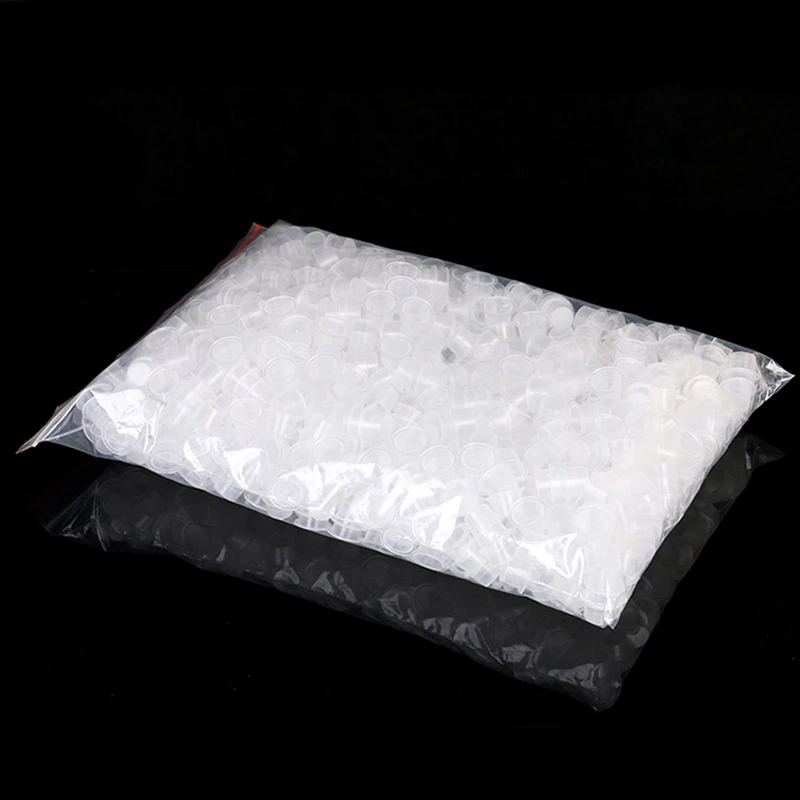 100 шт Пластиковые микроблейдинг тату Чернила чашки колпачок пигмент пудреница