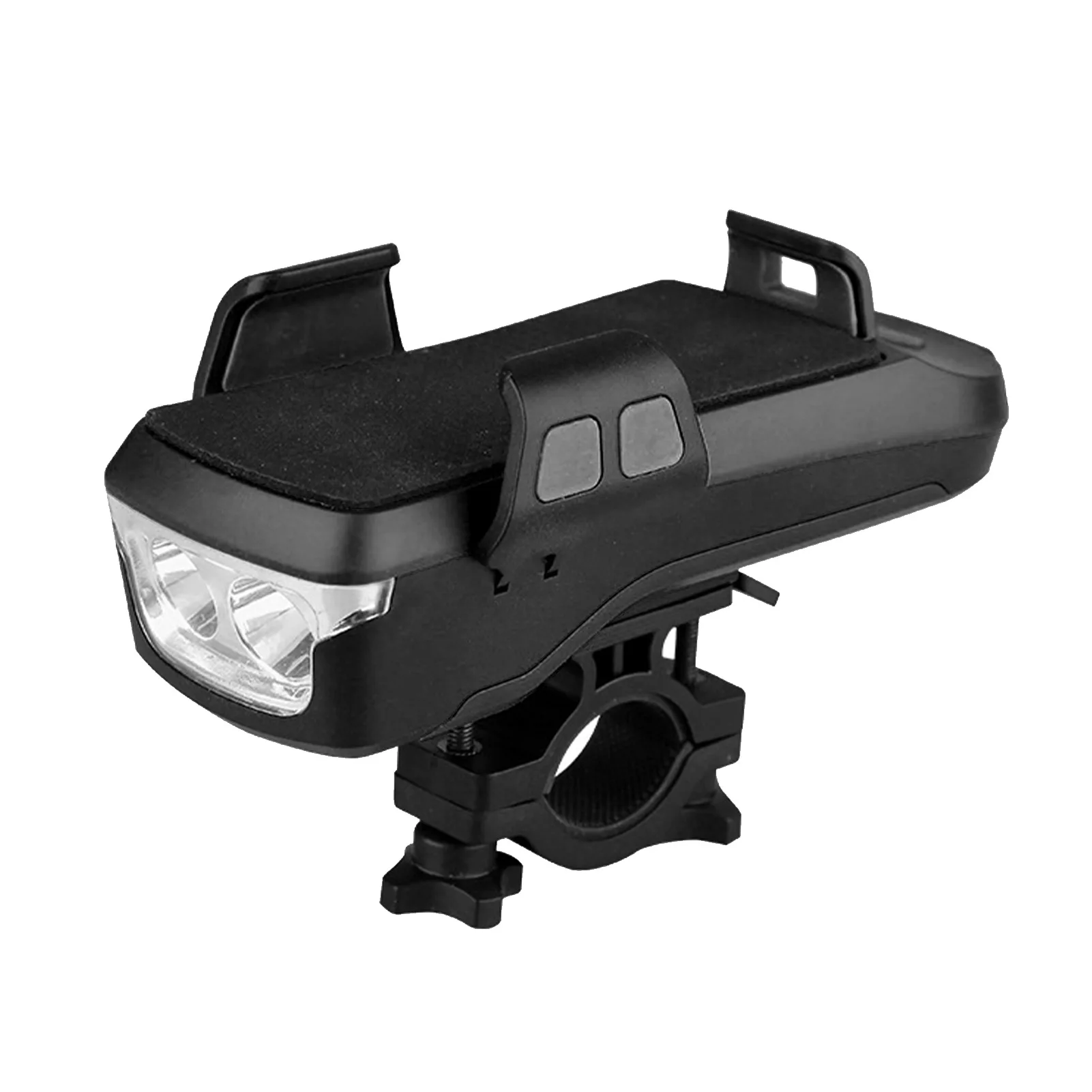 

4 In 1 Ultra Bright Front Lamp With Power Bank Loud Horn Universal Bike Headlight Phone Holder Accessories Multifunctional