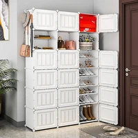 simple modular shoe rack plastic shoe closet large capacity corridor storage organizer closet space saver corner home furniture