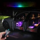 Новая светодиодсветильник подсветка для автомобиля, лампа для салона автомобиля с USB, беспроводная подсветка, несколько режимов, декоративное освещение для салона автомобиля