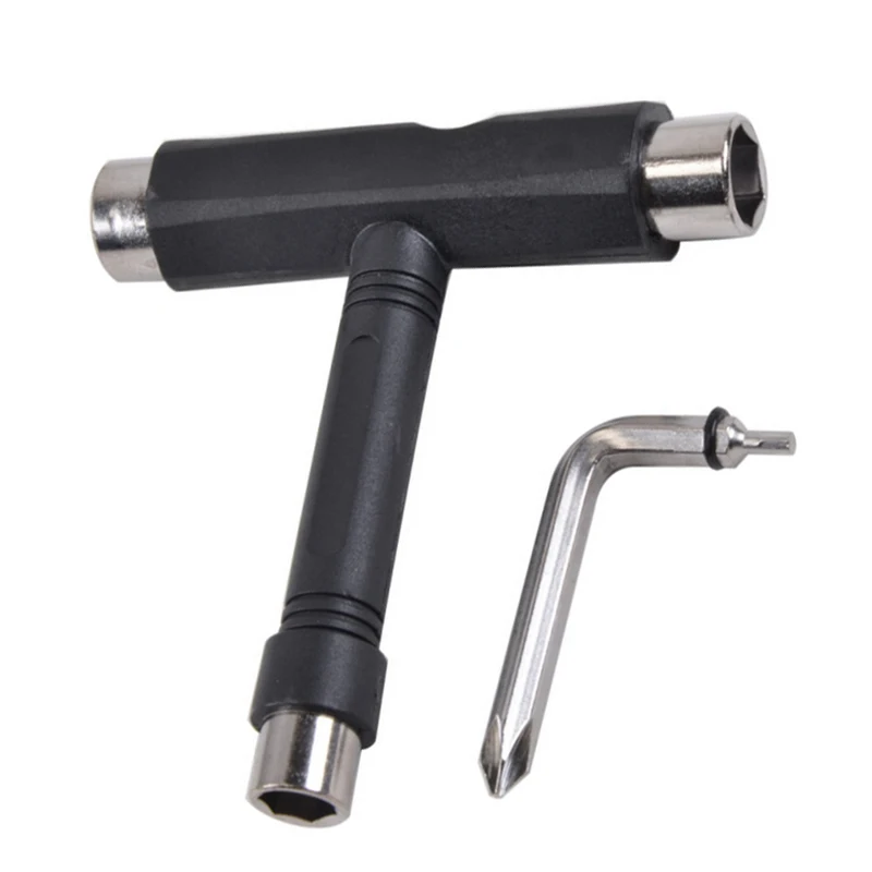 

Multi functional Skate T Shape Wrench Skateboard Scooter Accessory Mini T Spanner Adjusting Skates Tool EL