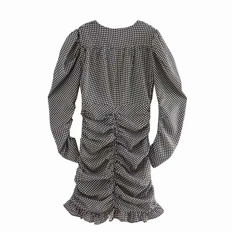 

Sexy Women Spring Summer Dress Long Sleeve Printed V Neck Bodycon Party Short Mini Dress Fashion Bodycon Dresses Vestidos Female