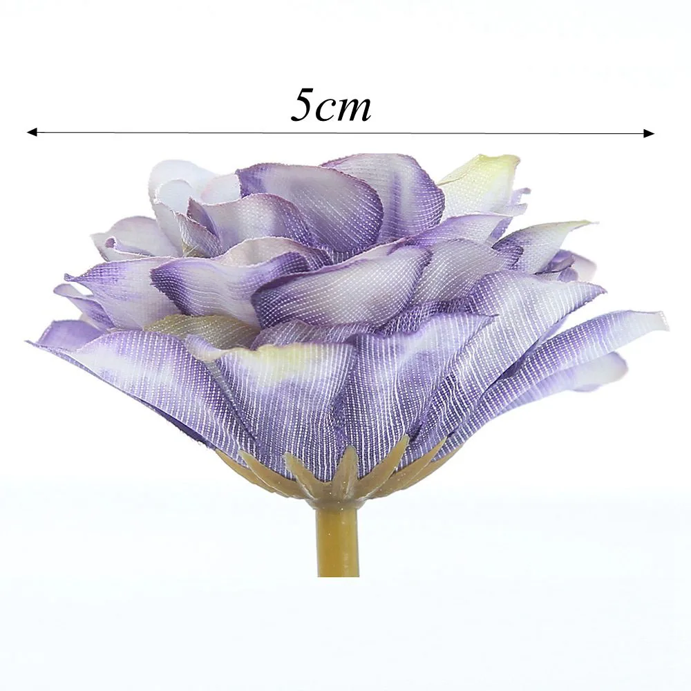 

10pcs/lot Artificial Flowers Silk Rose Head Wedding Decorations For Home Bride Bouquet DIY Headdress Garland Fake Flower Newyear