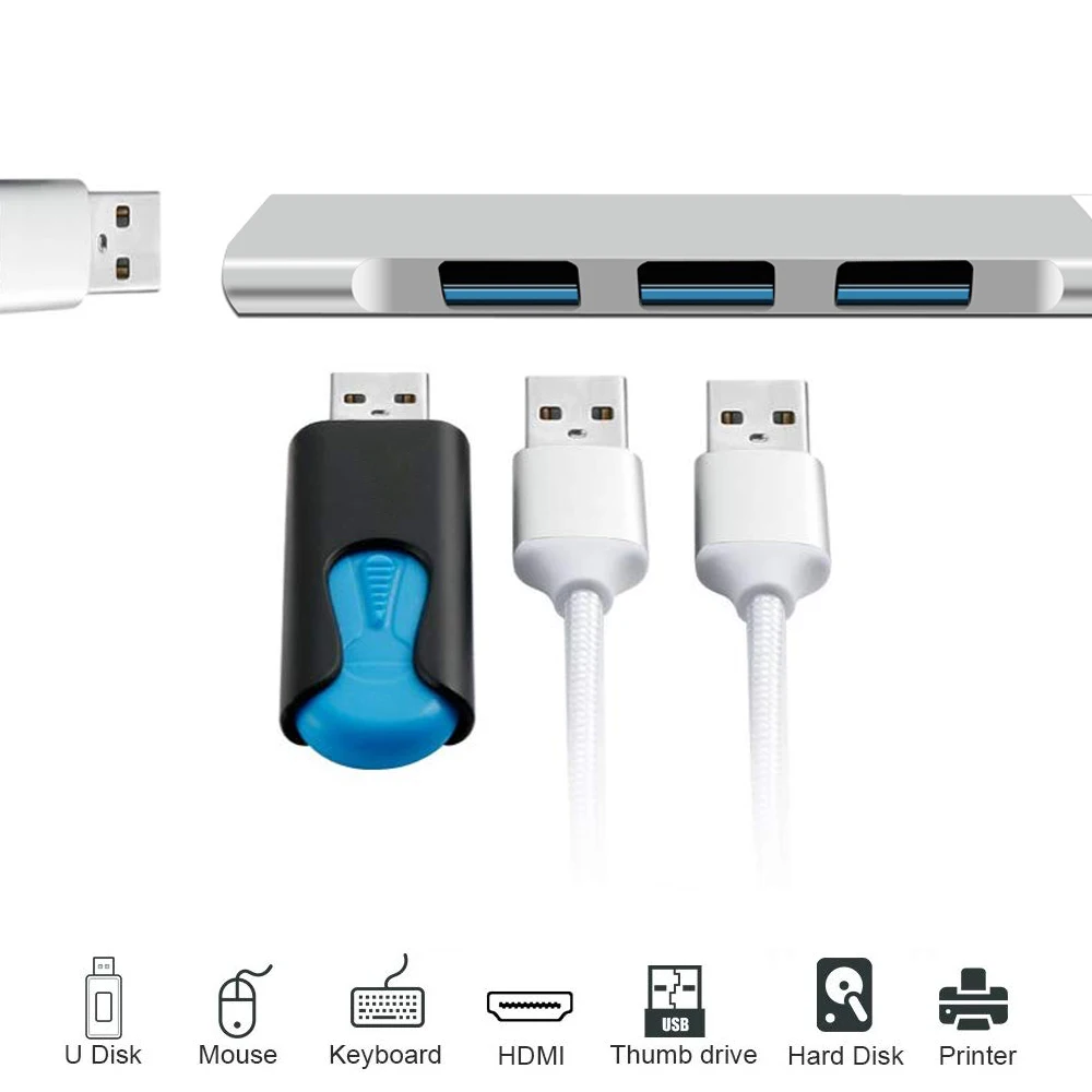 USB C концентратор Тип разветвитель 3 0 1 мульти Порты и разъёмы адаптер док станции