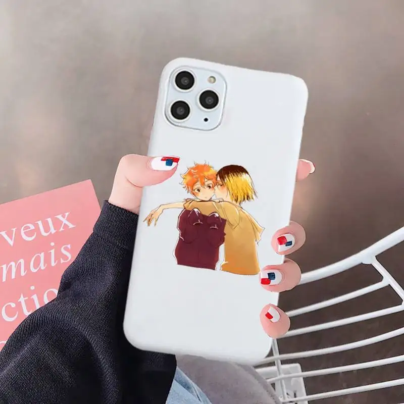 

Kenma Kozume of Haikyuu Phone Case White Candy Color for iPhone 6 7 8 11 12 s mini pro X XS XR MAX Plus
