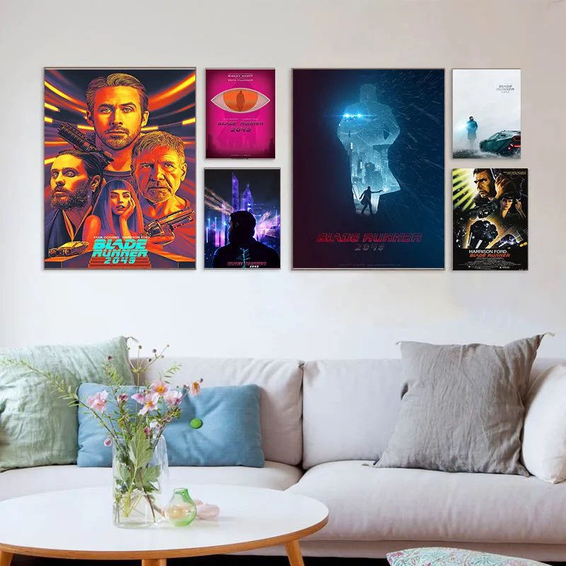 

Classic Sci-fi Movie Blade Runner 2049 White Coated Paper Poster Cafe Bedroom Living Sofa Wall Art Home Decor Painting Picture