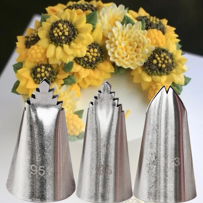 

Leaves Icing Piping Nozzle Sunflower Pastry Nozzles For Cakes Decorating Tools