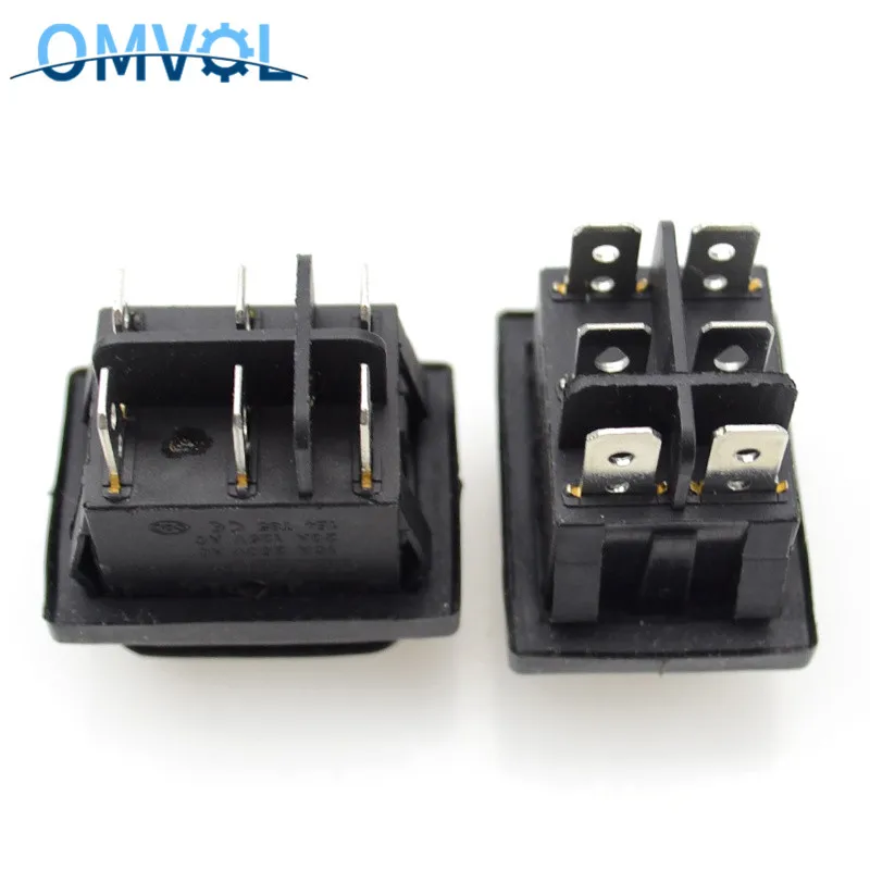 1 шт. мгновенный (вкл.) ВЫКЛ. Водонепроницаемый 6 контактный клавишный