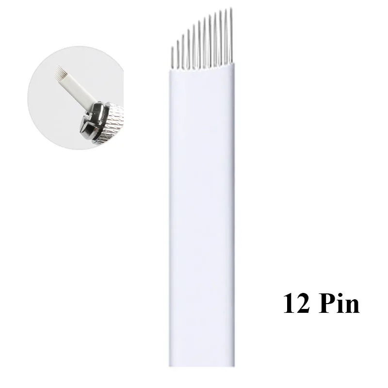 

1PCS 3 Multifunction Permanent Microblading Pen with 5 PCS 12 Pin Microblading Needles Makeup Manual Tattoo Pen for Eye brow