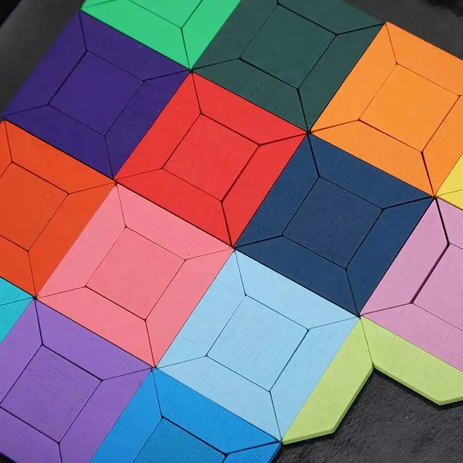 80 шт. деревянные магнитные геометрические фигуры | Игрушки и хобби