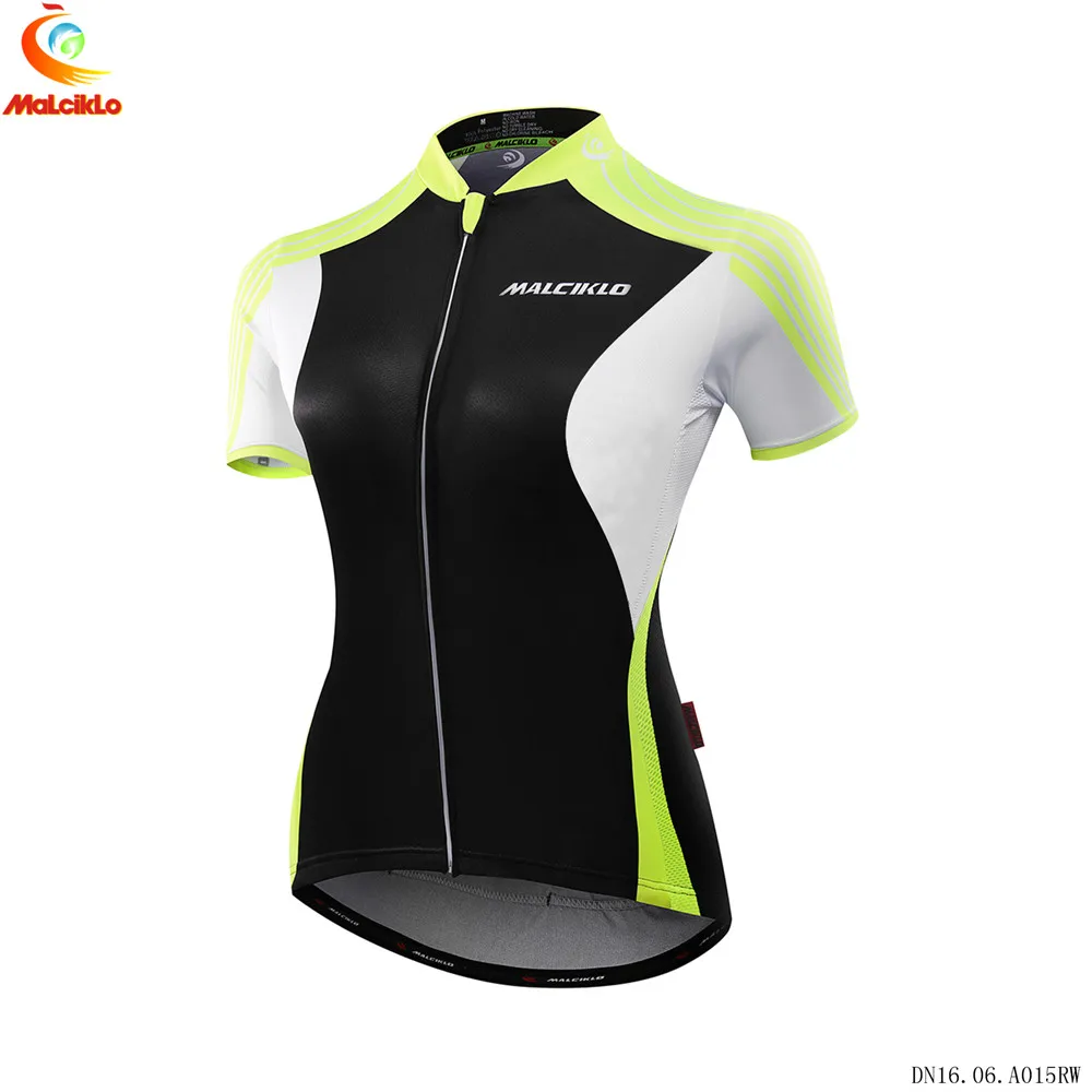 Женская веломайка с коротким рукавом дышащая спортивная одежда черный и желтый