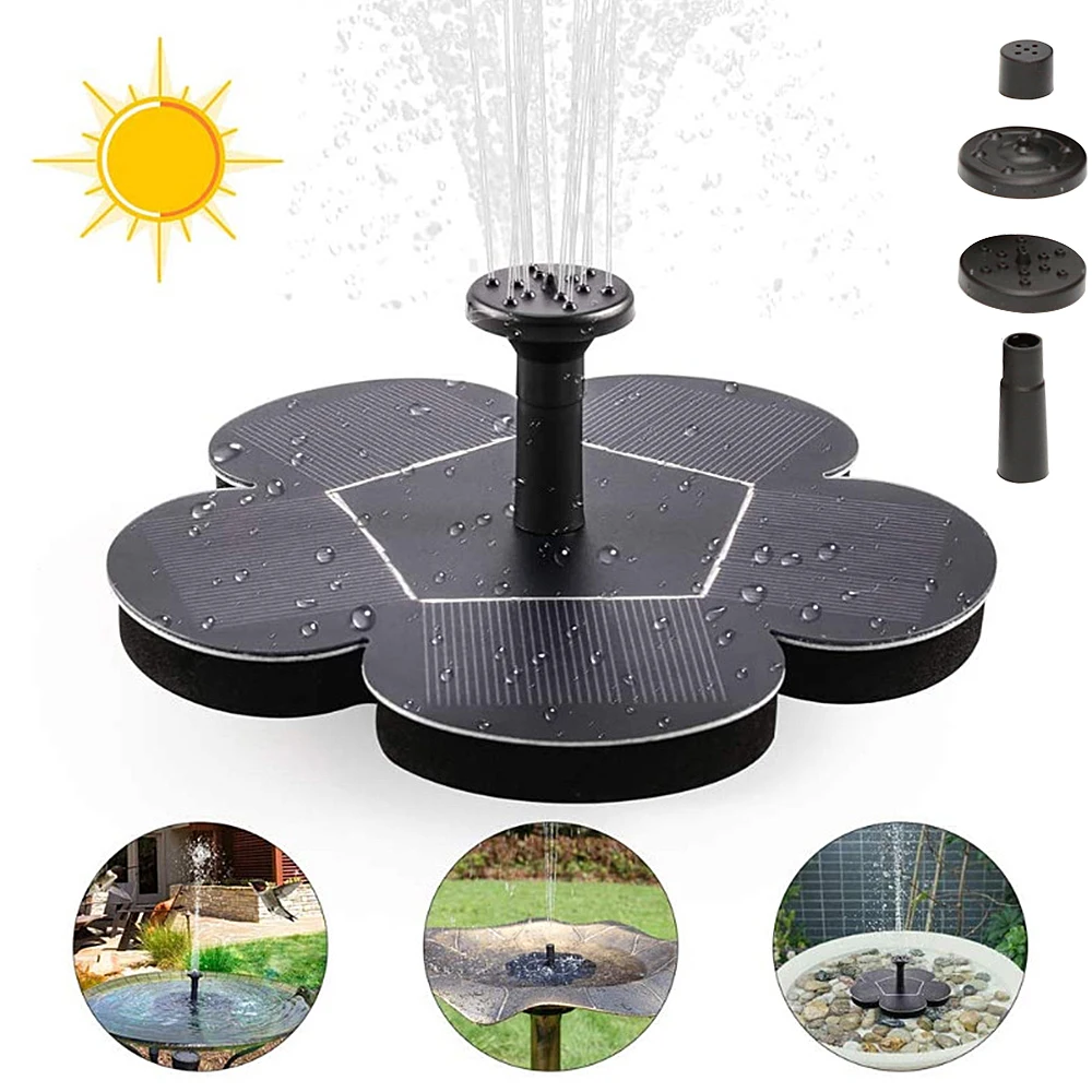 

Mini Solar Powered Fountain Garden Pool Pond Solar Panel Floating Fountain Garden Decoration Water Fountain Drop Shipping