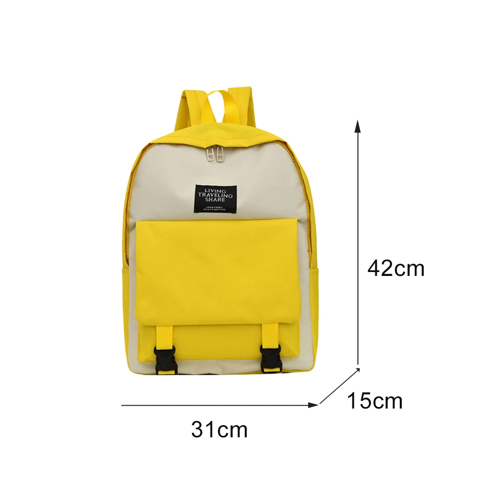 

Casual Nylon Women School Backpack Fashion Hit Color Large Capacity School Bag For Teenage Girl Children Backpacks Travel Bag