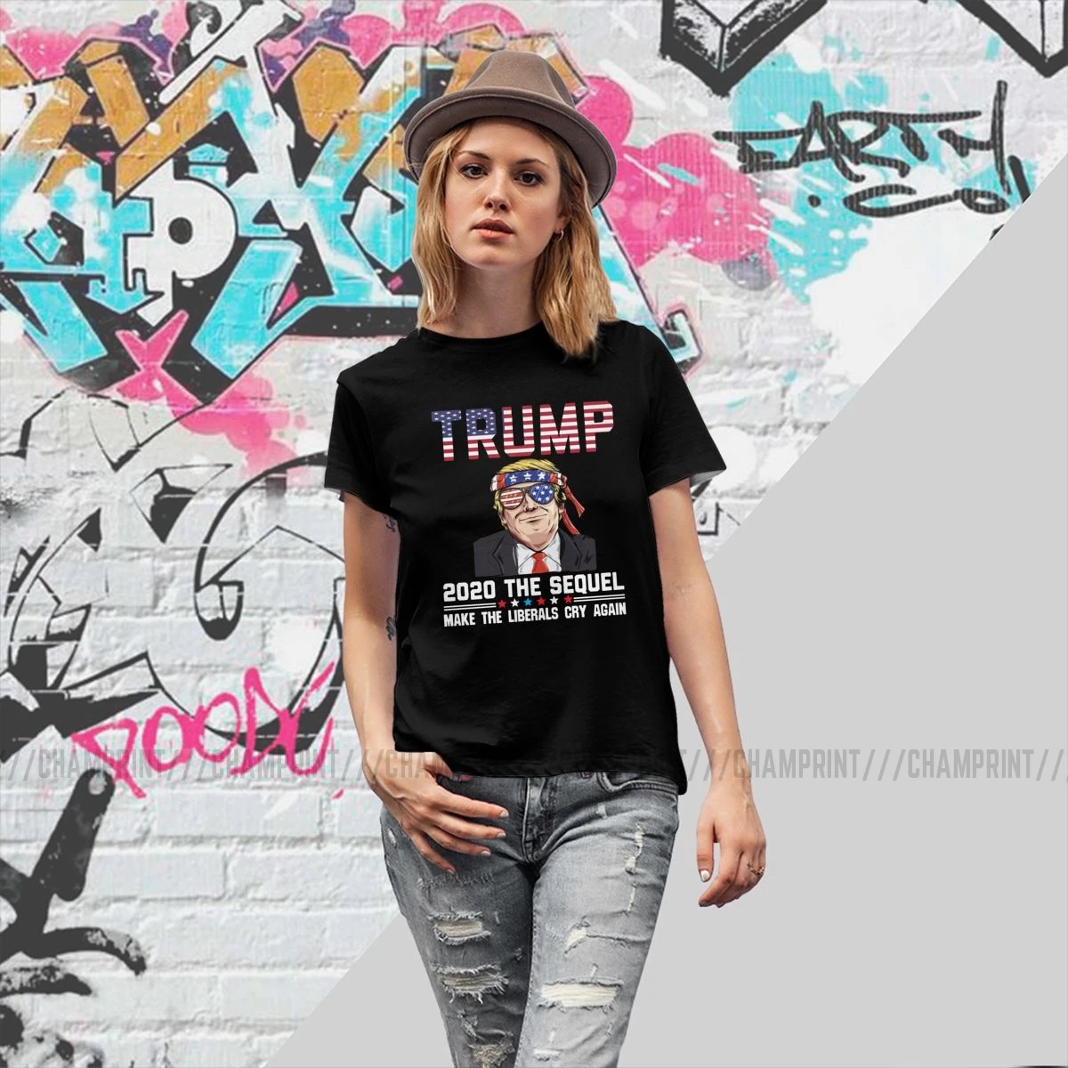 Женская футболка Trump 2020 с сиквелом Make Liberals Cry Again футболки президентскими выборами
