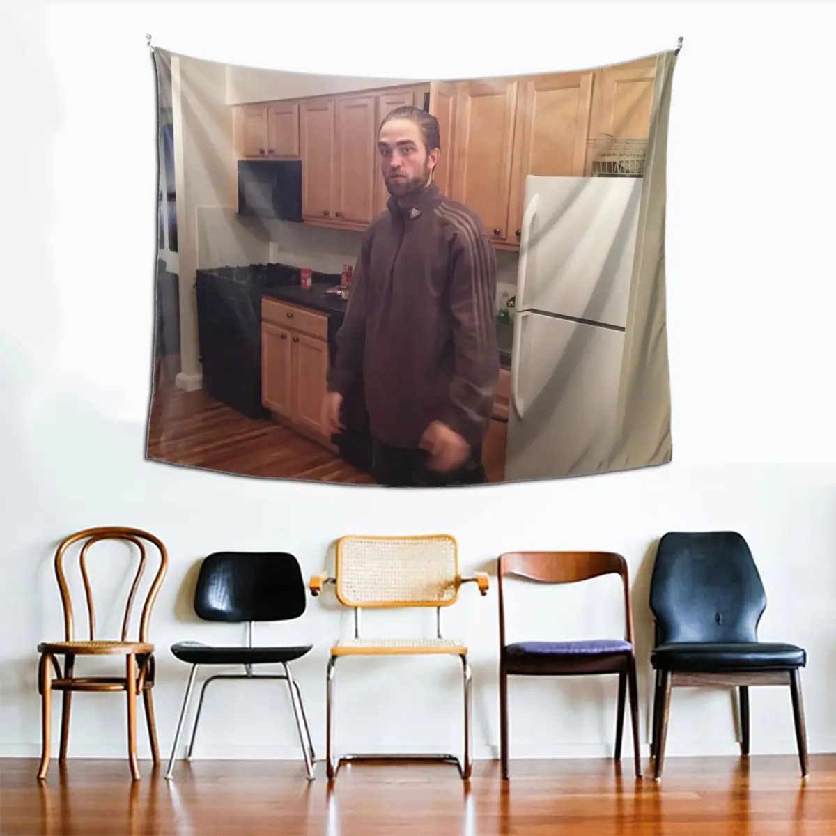 Robert Pattinson Tracksuit Meme Tapestry Hippie Wall Hanging Mandala Decoration for Bedroom Curtain Witchcraft Carpet | Дом и сад