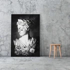 Картина с изображением греческой богини, постер на холсте Артемиды, черно-белая картина, Настенная картина, модульная рамка для гостиной