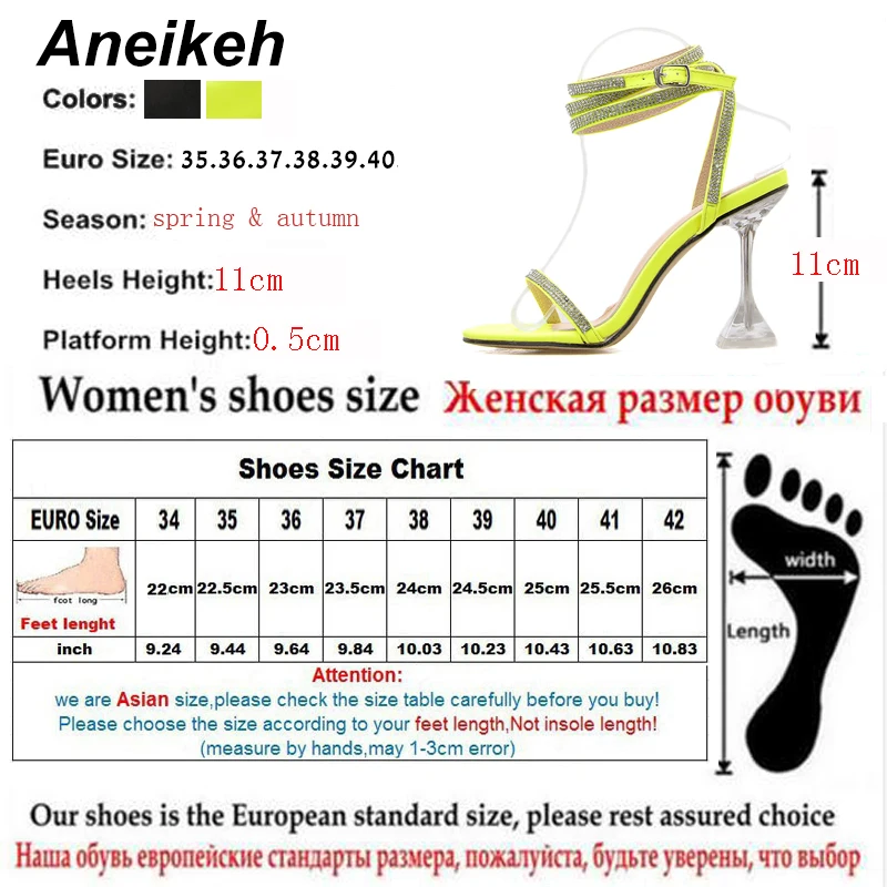 Сандалии Aneikeh женские на высоком каблуке босоножки-гладиаторы с пайетками стразы