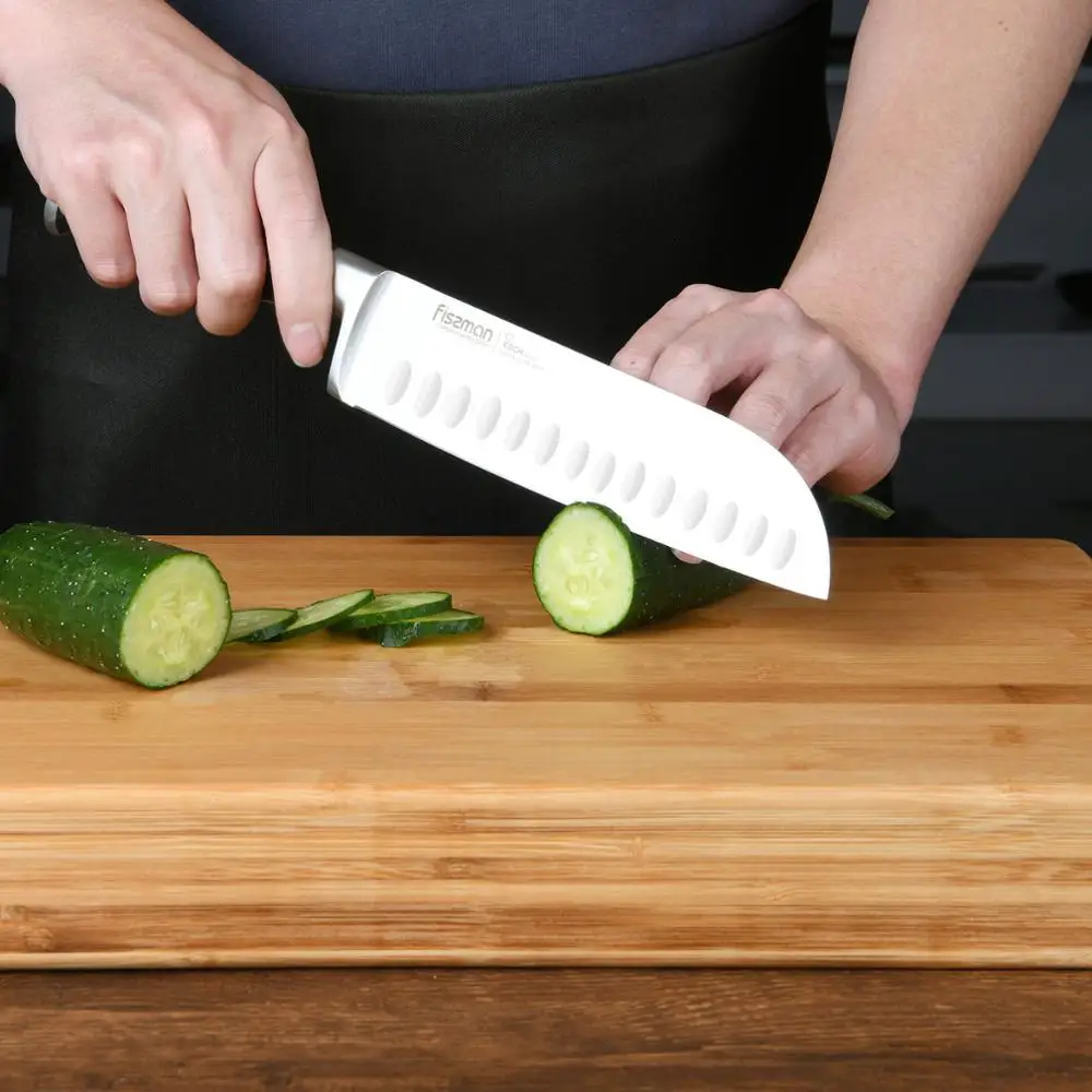 5 дюймовый 7 нож Santoku серии KOCH немецкие Стальные Кухонные ножи FISSMAN|Кухонные ножи| |