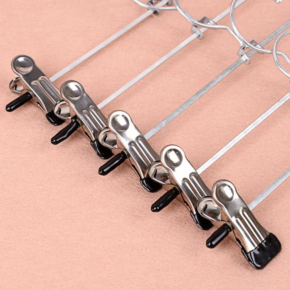 Брюки юбка вешалки Высокое качество нержавеющая сталь подставка держатель с 2