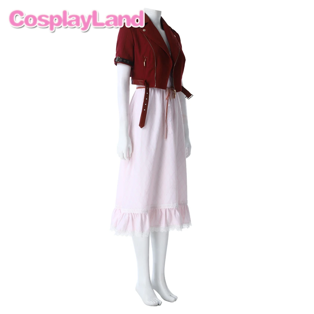 Final Fantasy VII Aerith Косплей Gainsborough костюм наряд на заказ вечерние костюмы Хэллоуин