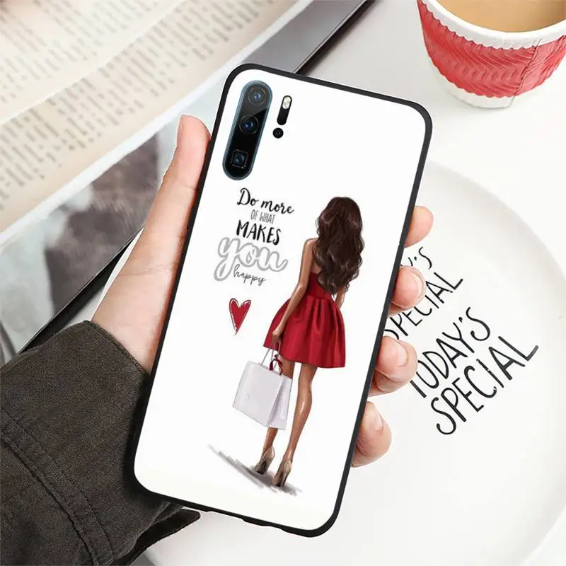 

Girl Boss Pink Women power Phone Case For Huawei P40 P20 P30 lite Pro P Smart 2019 Mate 40 20 10 Lite Pro Nova 5t