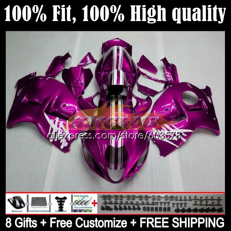 

Injection For SUZUKI GSXR1300 Hayabusa 2008 2009 2010 2011 2012 2013 21CL.176 gloss rose GSXR 1300 CC 14 15 16 17 18 19 Fairing