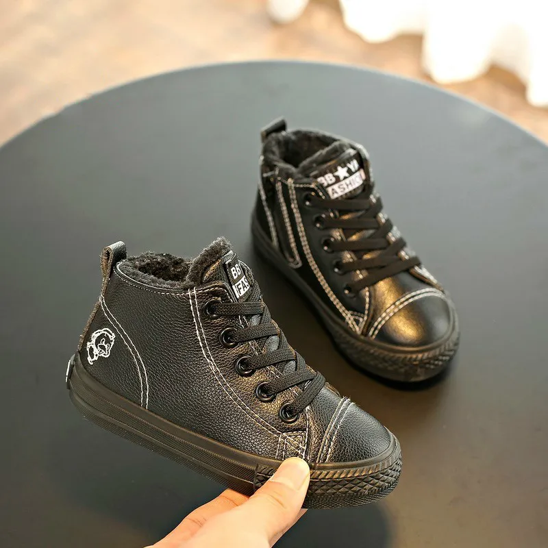 Новинка 2018 зимние ботинки для девочек детская обувь с хлопковой подкладкой