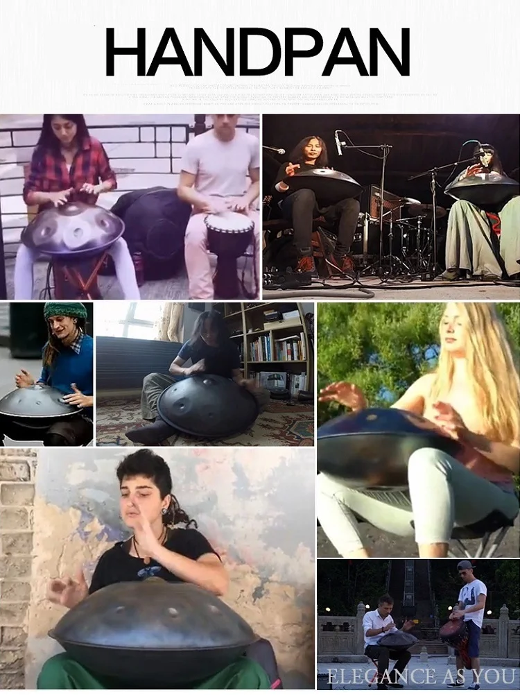 Лечение нитрированием ручная работа индивидуальные весы HandPan профессиональная уличная игра практика handpan барабан ручной работы для начинающих барабан