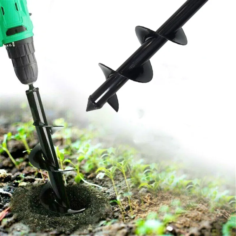 

1PC Garden Auger Drill Bit Tool Spiral Hole Digger Ground Drill Earth Drill For Seed Planting Gardening Fence Flower Planter