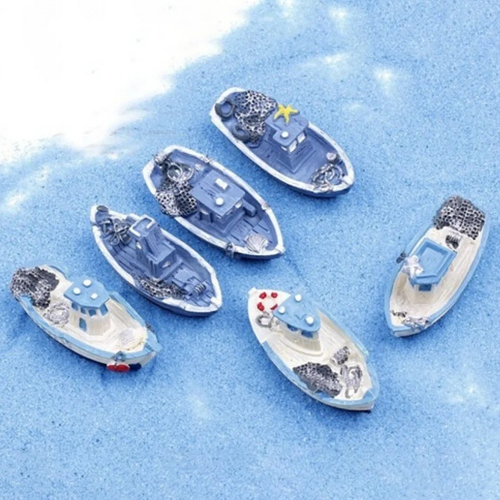 Миниатюрная сказочная садовая лодка сделай сам для яхты рыбалки Миниатюрные